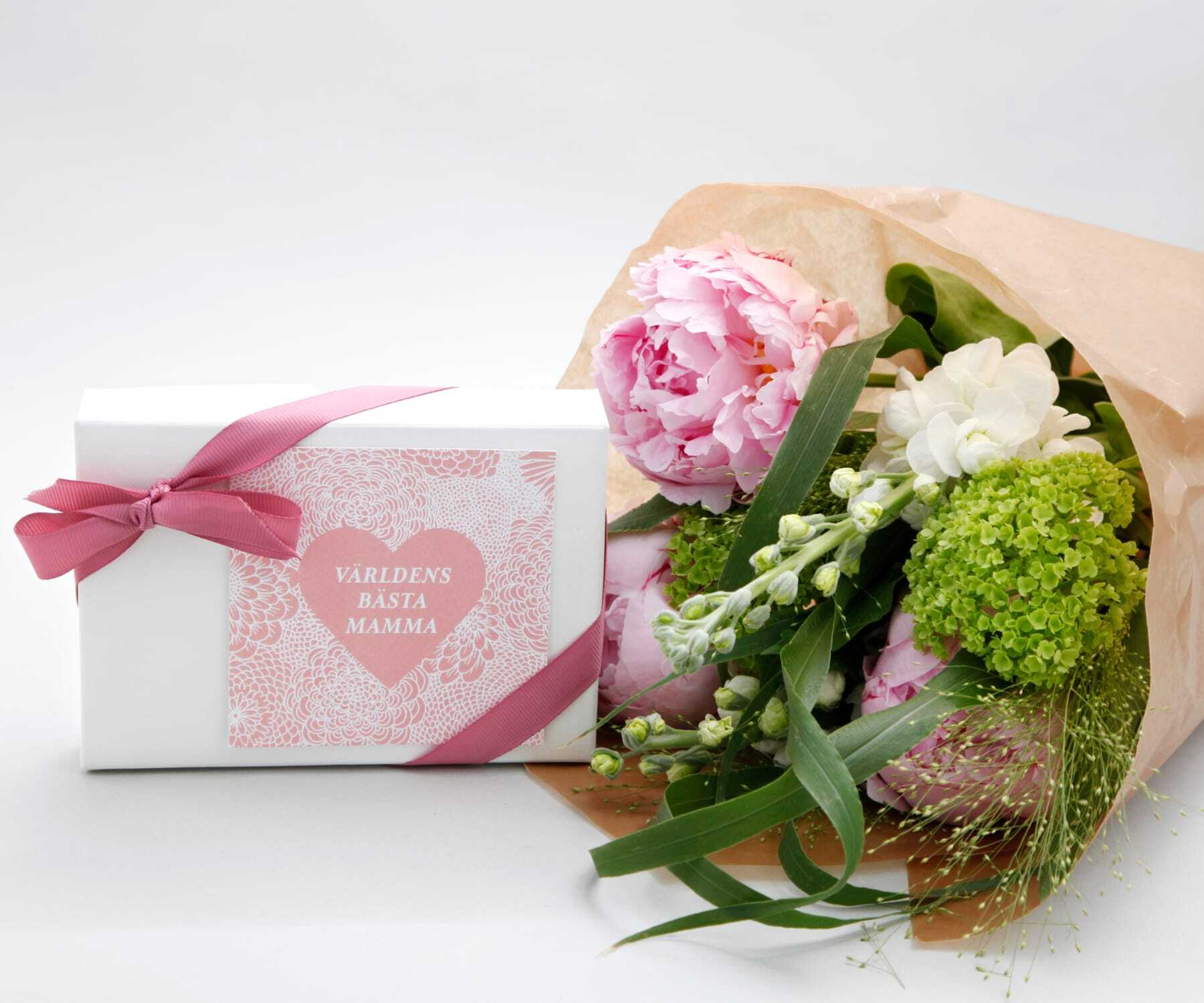 Mors dag ask 12 + blommor