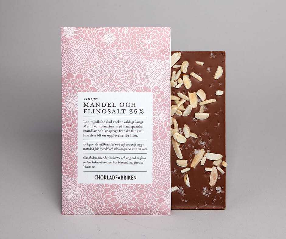 Chokladkaka mandel och flingsalt