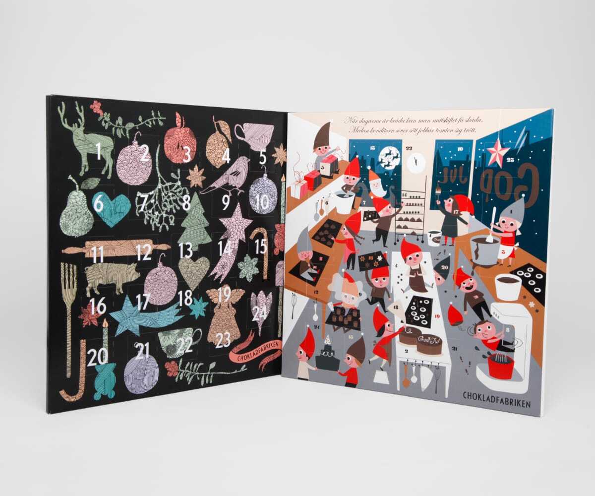 Julkalender Mörk & Ljus Choklad EKO